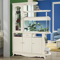 European style with fish tank partition wine cabinet combination living room entrance shoe cabinet multifunctional screen decoration cabinet door Hall Cabinet