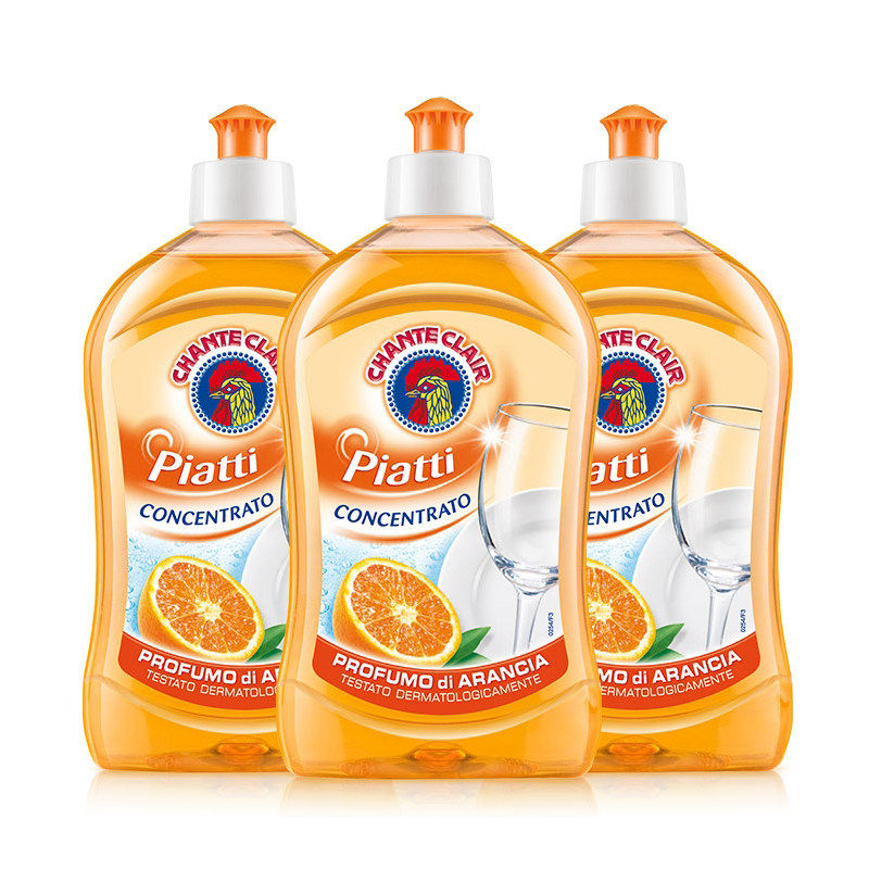 大公鸡头管家意大利进口浓缩型餐具果蔬清洁不伤手洗洁精500ml3