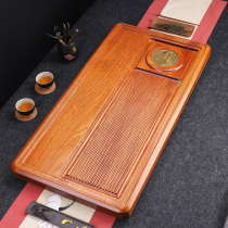 Rosewood tea tray Log whole solid wood Ebony wood Household tea sea Kung Fu tea drainage large small tea table