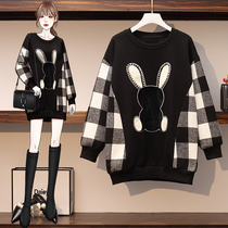 Sandro Mocoloni big code womens dress 2022 Fall of the new little rabbit with a velvety coat of clothing