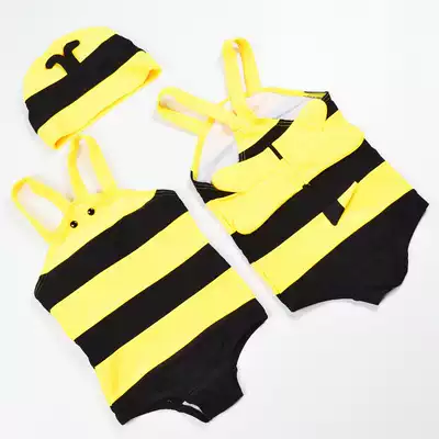 Little bee children's baby swimsuit Boys and girls baby 0-1 years old 1-3 children children's one-piece cartoon swimming suit