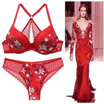 Genuine Diane's sexy printed flower-backed French bra large code life-year gathering bra bride underwear suit