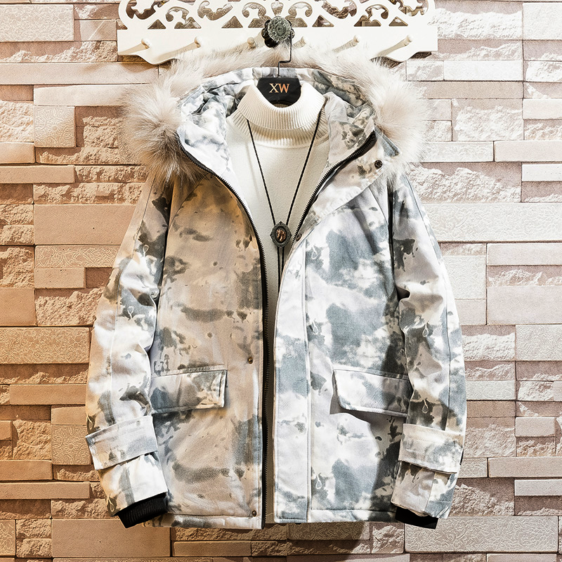 情侣装冬装棉服冬季迷彩棉衣座山雕外套大毛领313b--p90