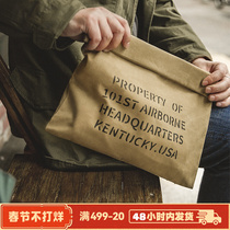 Madden Worker Retro Oil Wax Canvas Postman grabs bag Amekach official leisure envelope file pack male