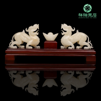 Natural Jade Ruby ornaments living room entrance wine cabinet TV cabinet financial decoration office feng shui crafts