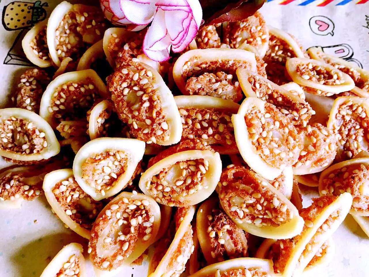 80后老式芝麻猫耳酥猫耳朵 怀旧食品零食 微商零食 5袋包邮