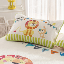Summer children ice silk pillowcase pillowcase washed cartoon baby pillowcase summer baby pillow cover breathable and sweat