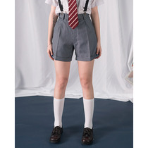 Wuweiwong workshop DK uniform Plaid Japanese high waist suit shorts JK uniform small shorts summer short trousers men and women