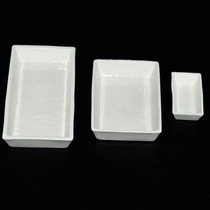 Ash dish square boat burning boat boat type porcelain ark ceramic long square boat ash experimental consumables