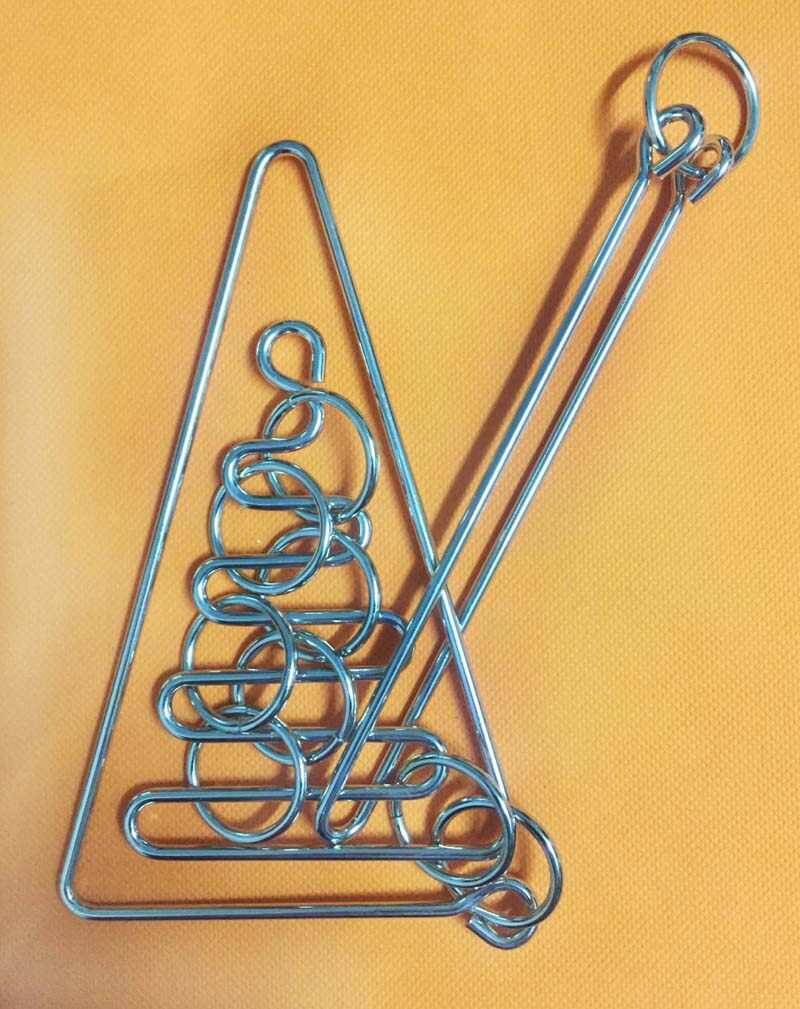 特大号九曲环 复杂款难度大 金属铁制益智解环玩具经典智力巧连环