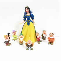 White Snow Princess With Seven Dwarves Scenario Cake Swing Piece Baking Decoration Paparazzi Landscape Handmade Accessories