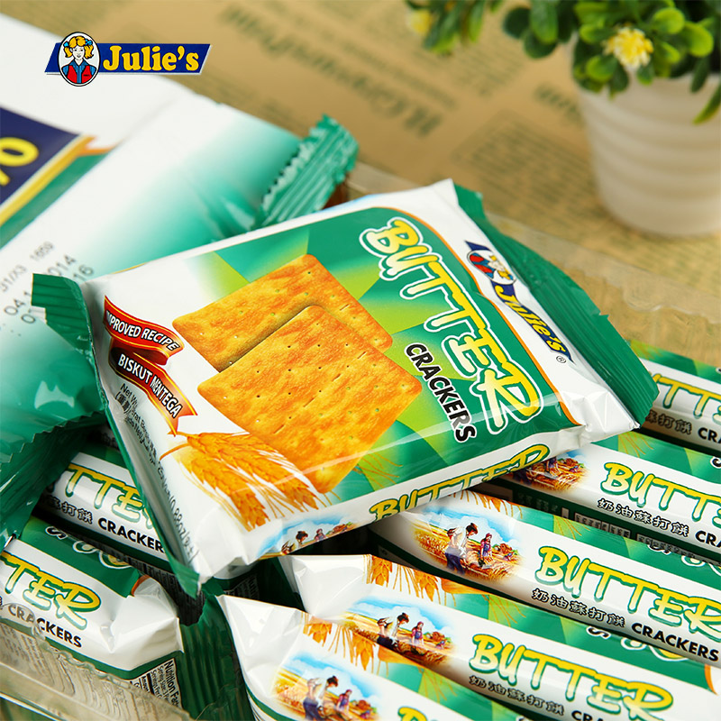 马来进口年货零食Julie＇s/茱蒂丝奶油苏打饼干(250g+50g)*4大袋产品展示图3
