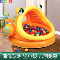 INTEX childrens bouncy castle Indoor small ball pool Household baby ocean ball pool fence baby toy
