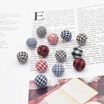 DIY jewelry accessories striped plaid fabric beads pendant handmade earrings accessories material