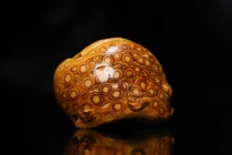 Stubborn bamboo carving small fish boutique bamboo root carving handlebar famous Lu Peigang room ornaments