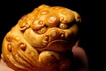 Naughty Bamboo Bamboo Sculpture mother and son Lion Pieces Boutique Animal Virtuoso Bamboo Root Carved Tailion Few Lions of Lions House Tea Favorites