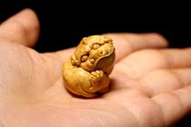 Naughty Bamboo Parry Beast Leopard Leopard Leopards new boutique Boutique Bamboo Root Carved Solid Bamboo Fan Pendant Small Pendant