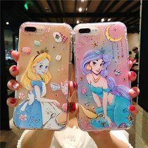 Cartoon mermaid Alice iPhone13 mobile phone case apple 14 12promax all-inclusive xs xr soft shell 11