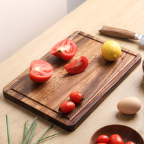 Japan-style solid wood with trough steak board rectangular kitchen chopping board wood home fruit case plate face adhesive plate chopping block