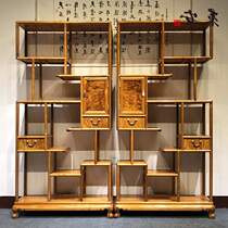 Authentic Jinshinan furniture Xiao Ye Zhennan root material Bogu frame solid wood Chinese style multi-treasure grid with drawer storage space
