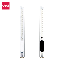 Deli 2053 metal small utility knife Paper cutting wallpaper knife Handmade knife Stainless steel multi-specification 6 packs