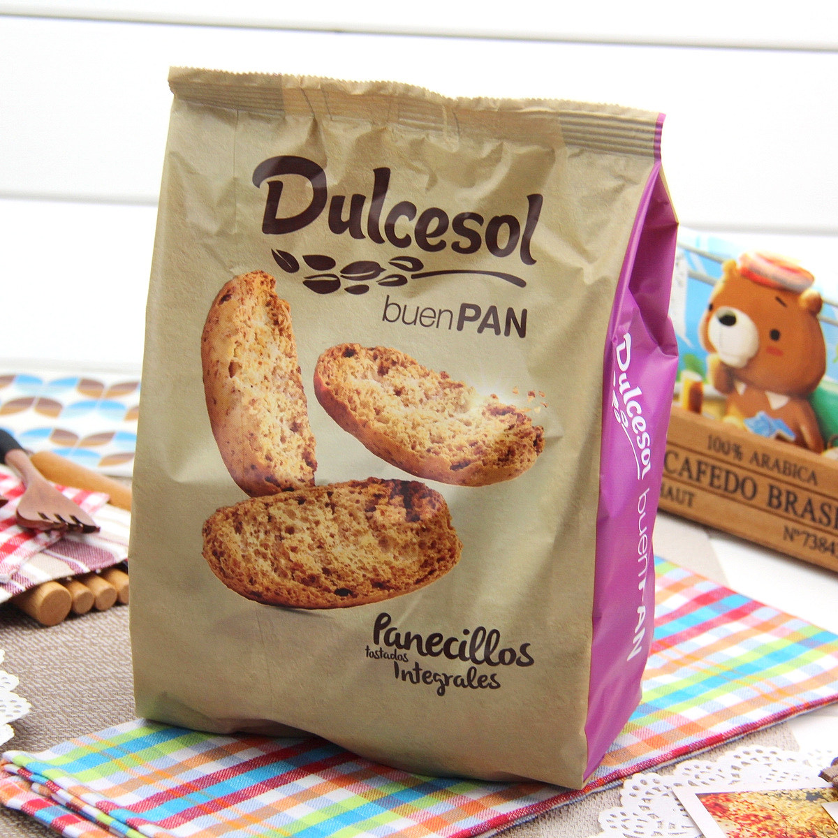 西班牙进口零食dulcesol都瑟面包干 多种口味选择 美味香酥超大包