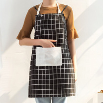 Minimalist Kitchen Cloth Art Apron cooking Home Fashion woman South Korean anti-oil stain workwear Adult sleeveless hood