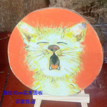 Diameter 30cm solid wood round plate Creative hand painting Painting Diy Clock Decoration Pendant Corridor Environment Arrangement