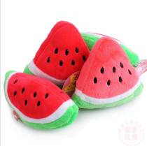 Cute watermelon plush dog toy Big Dog puppy plastic toy sound toy pet toy