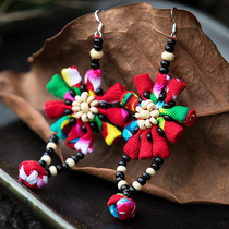 Yingru original ethnic wind handmade earrings earrings wild new jewelry petal earrings retro literary fashion women