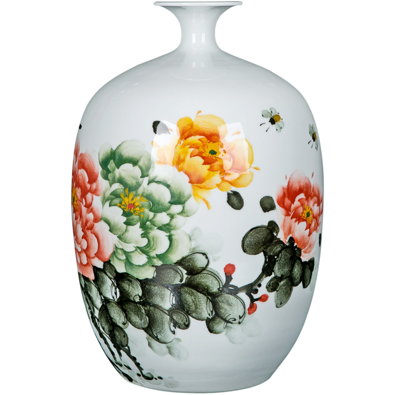 Chinese vase coloured drawing or pattern of jingdezhen traditional checking classical decorative vase furnishing articles sitting room ceramics arranging flowers