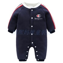 Conjoined baby clothes spring and autumn winter warm thickened cotton newborns out cotton clothes baby baseball ha clothes climbing clothes