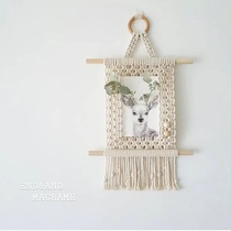 ins Bohemia hand-woven tapestry wall photo frame creative birthday gift literary cotton rope diy material bag