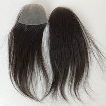 Mens forehead hair hair replacement piece stained wig block scar paste invisible traceless real hair silk ecological bionic film