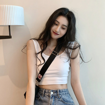 Fan-style white harness vest female inner lap Summer design sensation Sport hit bottom short clothes outwear Chains
