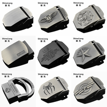 Mens canvas woven belt accessories High quality alloy buckle head suitable for belt width 3 8cm wild belt