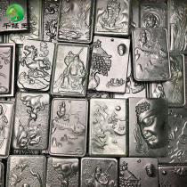 Hetian jade green jade tower green brand pendant Mazu Dragon brand Guanyin Buddha public landscape Lotus fish eight guardian gods