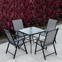 Outdoor Leisure Balcony Table and Chair Easy Folding Chair Five Piece Suite Indoor Leisure Table and Chair