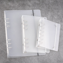 Japanese transparent pure white simple 6-hole storage book loose-leaf book loose-leaf book A5A6A7 multi-specification optional