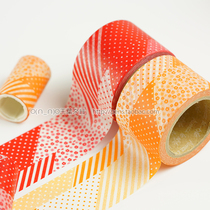 Japan Aimez le style washi tape 38mmx7m stitching flowers red and orange 2 styles
