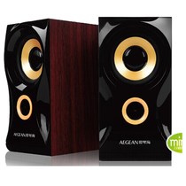 Heres multimedia speaker wooden Audio 2 0 Channel laptop desktop computer speaker subwoofer