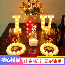 Wedding Surprises Candle Light Dinner Birthday Candle A Week Romantic Anniversary Courted Wedding Props Scene Placement Atmosphere