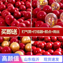Placement Courtesy Red Balloon Thickened Wedding Room Decoration Scene Wedding Balloons Macarons Wedding Celebration Supplies Red Explosion