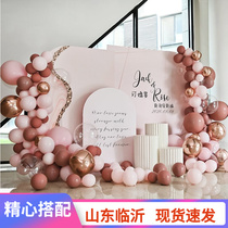 Balloon Arrangement Scene Decoration Wedding Balloons Booking Wedding Banquet Courted Background Wall Wall Wedding House Creative Romantic supplies