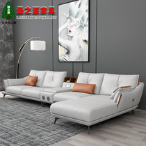 Nordic Italian leather sofa combination first layer cowhide living room modern simple large and small apartment down leather sofa