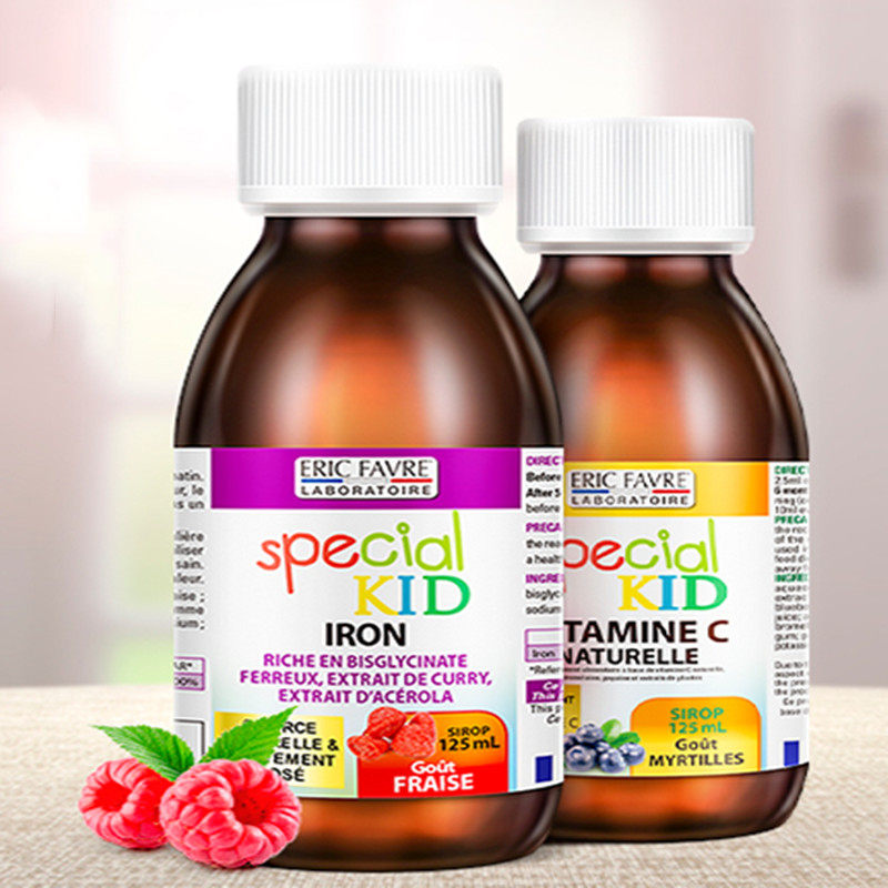 eric艾瑞可婴幼儿补铁剂维生素c宝宝钙铁锌儿童贫血补铁vc2件套