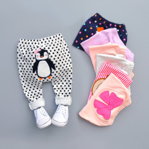 Girls  pants butt pants Spring and autumn wear baby baby big pp Harun pants Childrens leggings autumn 0-3 years old 1