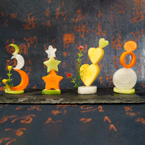 Chef disc embossed mold stainless steel 24-piece baking mold Hotel dish edge shape mold set