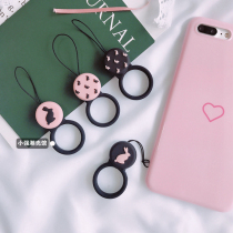 Rabbit cartoon small lanyard mobile phone bracelet Apple iPhone7 6 6s plus key chain pendant trendy girl