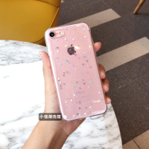 Epoxy Glitter Star Apple 7 Mobile Phone Case iPhone7 6 6s Plus Silicone Case All-Inclusive Transparent Soft Shell